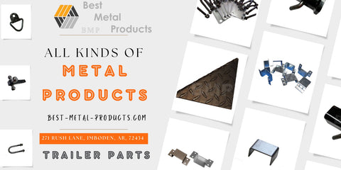 Best-Metal-Products Corp. presents here All Kinds of Metal Products of the  Categorie Trailer Parts with Products as Trailer Steps, Achsel Kits, D-Rings, bolt on Pockets, weld on Pockets, Hitch Receiver and U-Bolts