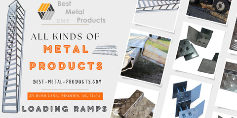 Best-Metal-Products Corp. presents All Kinds of Metal Products of the  Categorie Loading Ramps with a viarity of Aluminum or Steel Loading Ramp End Kits, as well as Service Ramps for Pick-Up Trucks, Tractors or Semi Trucks