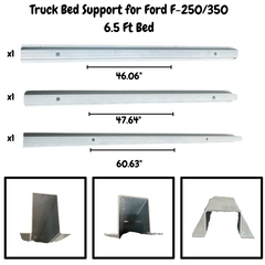 Truck Bed Support Rail 1999 - 2017 Ford Super Duty F-250, F-350 6.5ft Bed (short Bed)