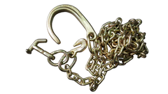 TOW CHAIN WITH J HOOK SHORT SHANK + TJ + GRAB HOOK 5/16 x 10ft - 0900136