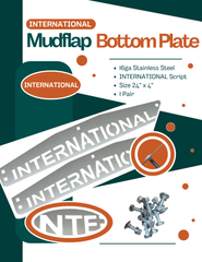 Stainless Steel Mud Flap Plates with International Script 0600309
