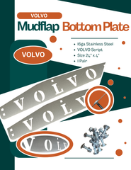 Stainless Steel Mud Flap Plates with Volvo Script 0600310