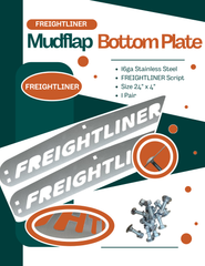 Stainless Steel Mud Flap Plates with Freightliner Script 0600305