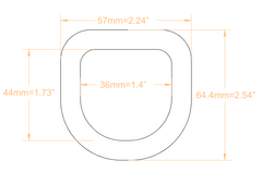 3/8" ZINK STEEL D RING - 1000205R