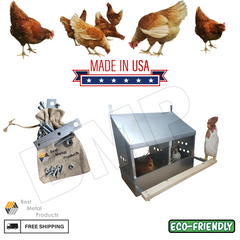 Heavy Duty 2-Hole Chicken Nesting Box – Galvanized Steel – Made in USA - 0300107