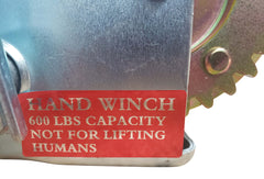600 lbs Hand Winch Heavy Duty Steel Cable Crank Gear Winch ATV Boat Trailer