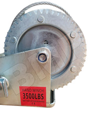 3500 lbs Hand Winch Heavy Duty Steel Cable Crank Gear Winch ATV Boat Trailer - 0900169