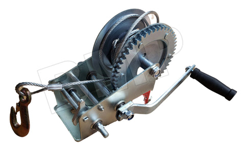 3500 lbs Hand Winch Heavy Duty Steel Cable Crank Gear Winch ATV Boat Trailer - 0900169