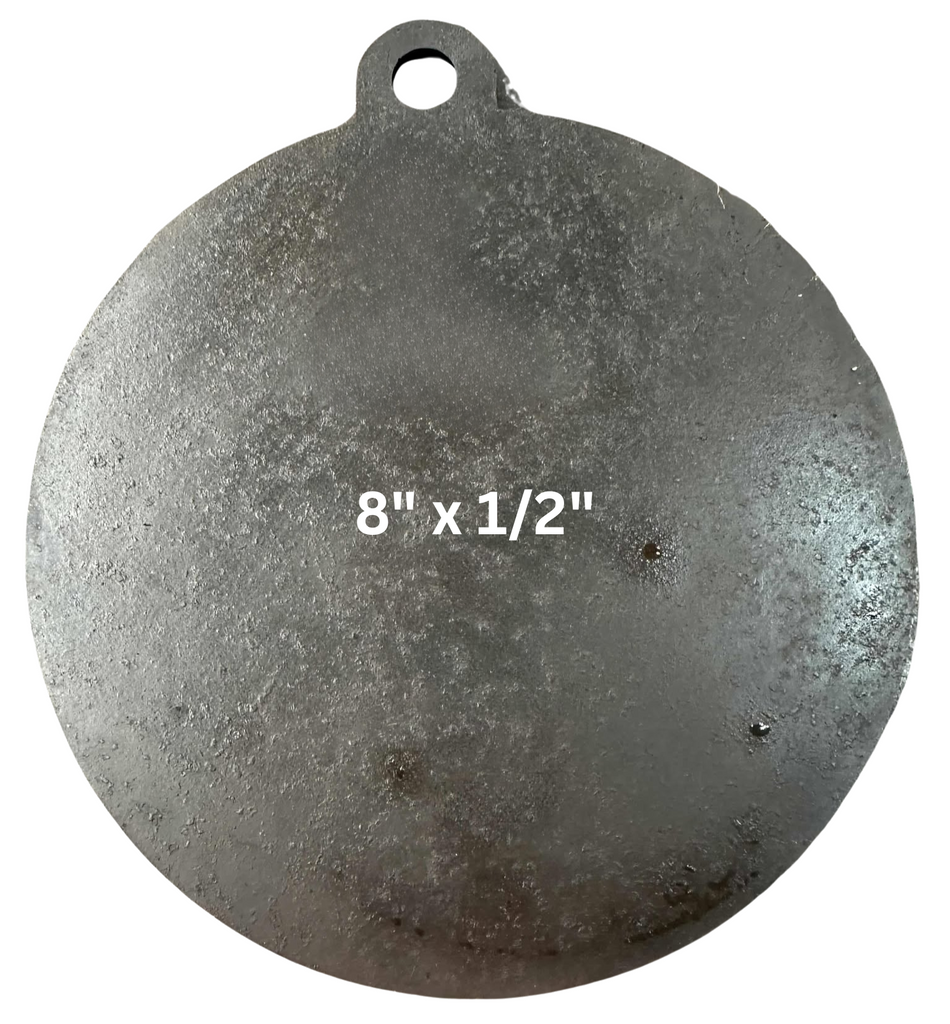 AR500 Steel Gong Shooting Target 1/2" – 8" Round – 1-Hole