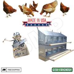 Heavy Duty 8-Hole Chicken Nesting Box – Galvanized Steel – Made in the USA - 0300113