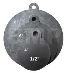 AR500 Steel Gong Shooting Target 1/2" – 8" Round – 1-Hole