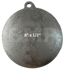 AR500 Steel Gong Shooting Target 1/2" – 8" Round – 1-Hole