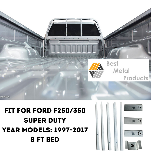 Full Set Truck Bed Support Rail 1999 2017 Ford Super Duty F250, F3
