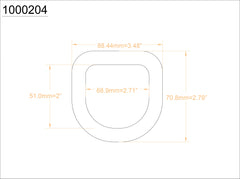 3/8" ZINK STEEL D RING WITH WELD-ON BRACKET 1000204