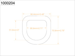 3/8" ZINK STEEL D RING WITH WELD-ON BRACKET - 1000204