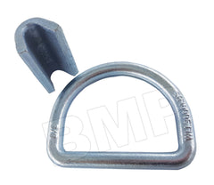 3/8" ZINK STEEL D RING WITH WELD-ON BRACKET