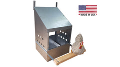 Heavy Duty 1-Hole Chicken Nesting Box – Galvanized Steel – Made in USA - 0300110