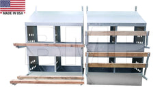 Heavy Duty 8-Hole Chicken Nesting Box – (Set of 2 - 4-Hole Houses) – Made in USA - 0300111-2