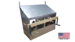 Heavy Duty 2-Hole Chicken Nesting Box – Galvanized Steel – Made in USA - 0300107