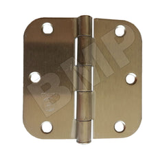 3.5" Satin Nickel Interior Door Hinges with 5/8" Radius
