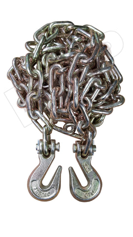 1/4" x 12 ft TOW CHAIN WITH HOOKS 0900146