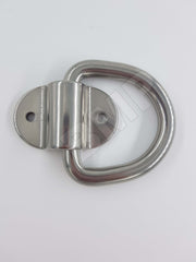 3/8" STAINLESS STEEL D RING WITH BOLT ON BRACKET