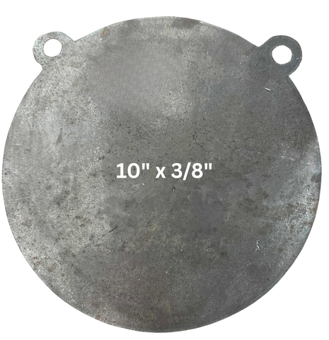 AR500 Steel Gong Shooting Target 3/8" – 10" Round – 2-Hole