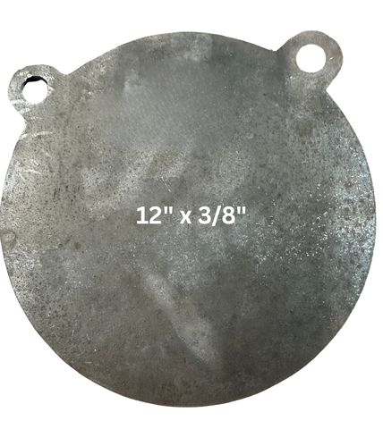 AR500 Steel Gong Shooting Target 3/8" – 12" Round – 2-Hole