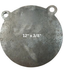 AR500 Steel Gong Shooting Target 3/8" – 12" Round – 2-Hole