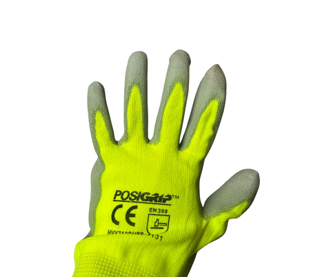 Posigrip Work Gloves – Model HVY713SUTS – EN388 4131 – Size L – Hi-Vis Safety Gloves - 1500264