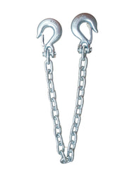2´ SAFETY CHAIN WITH 2 x  3/8" SLIP HOOK W/CLIP - 0900173