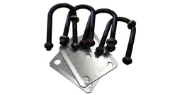 AXLE KIT w. ROUND U-BOLTS  2.40" M14 U-BOLT 9/16" x 5 1/2" - RAW STEEL 1000404