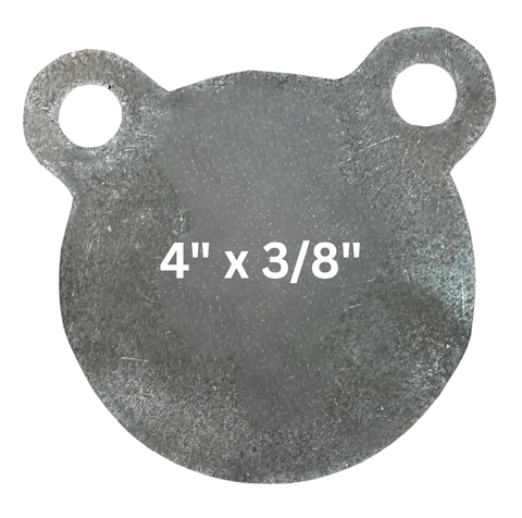AR500 Steel Gong Shooting Target 3/8" – 4" Round – 2-Hole