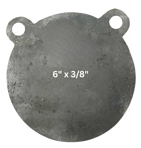 AR500 Steel Gong Shooting Target 3/8" – 6" Round – 2-Hole
