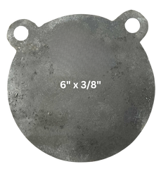 AR500 Steel Gong Shooting Target 3/8" – 6" Round – 2-Hole