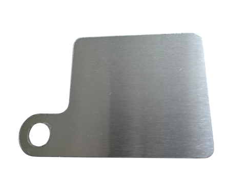 304 Stainless Steel Inspection Plate 3" x 3.25" 16 Gauge 0600311