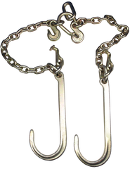 V TYPE TOW CHAIN J HOOK 2´ CHAIN V BRIDLE 15" LEG MINI J HOOK  5/16 GRAB HOOK - 0900133