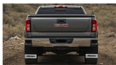Mudflap Bottom Plate – 16 Gauge Brushed Stainless Steel – 12" x 3.94" with Duramax Script 0600314