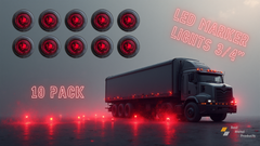 Red 3/4" LED Marker Light – J-53-R-24 / SH-10815 – Round Clearance Light - 1500702