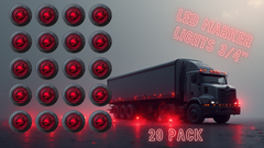Red 3/4" LED Marker Light – J-53-R-24 / SH-10815 – Round Clearance Light - 1500702