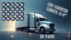 Red ¾" LED Marker Lights – J-5-RC, SH-12815 – Waterproof 12V Clearance Lights - 1500703