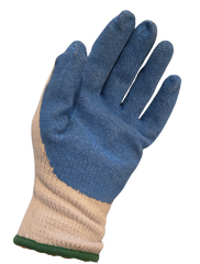 Latex-Coated Grip Work Gloves – Size M – Durable Blue Palm Safety Gloves - 1500238