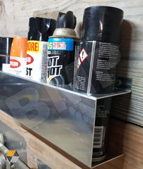 10 Spray Bottle Aerosol Can Rack Shelf Holder Trailer Shop Garage Storage Organizer