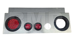 5-Light Galvanized Steel Trailer Center Light Panel – Universal Mount Round Lights 1000800