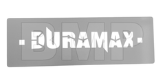 Mudflap Bottom Plate – 16 Gauge Brushed Stainless Steel – 12" x 3.94" with Duramax Script 0600314