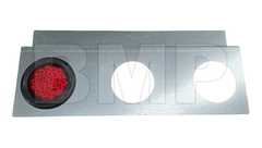 3-Light Galvanized Steel Trailer Center Light Panel – Universal Mount for 4" Round Lights 1000800