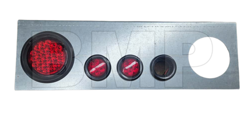 5-Light Galvanized Steel Trailer Center Light Panel – Universal Mount Round Lights 1000802