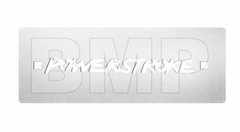 Mudflap Bottom Plate – 16 Gauge Brushed Stainless Steel – 12" x 3.94" with Powerstroke Script 0600315