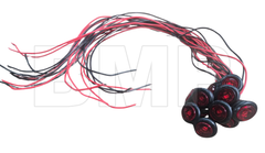 Red 3/4" LED Marker Light – J-53-R-24 / SH-10815 – Round Clearance Light - 1500702