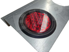 3-Light Galvanized Steel Trailer Center Light Panel – Universal Mount for 4" Round Lights 1000800